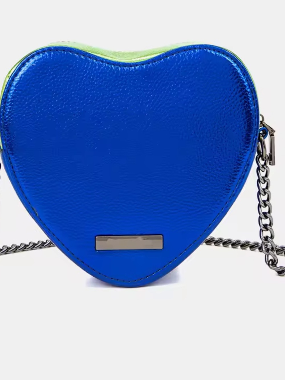 Kurt Geiger Heart-Shaped Rainbow Stripe Crossbody Bag - Picture 6 of 10
